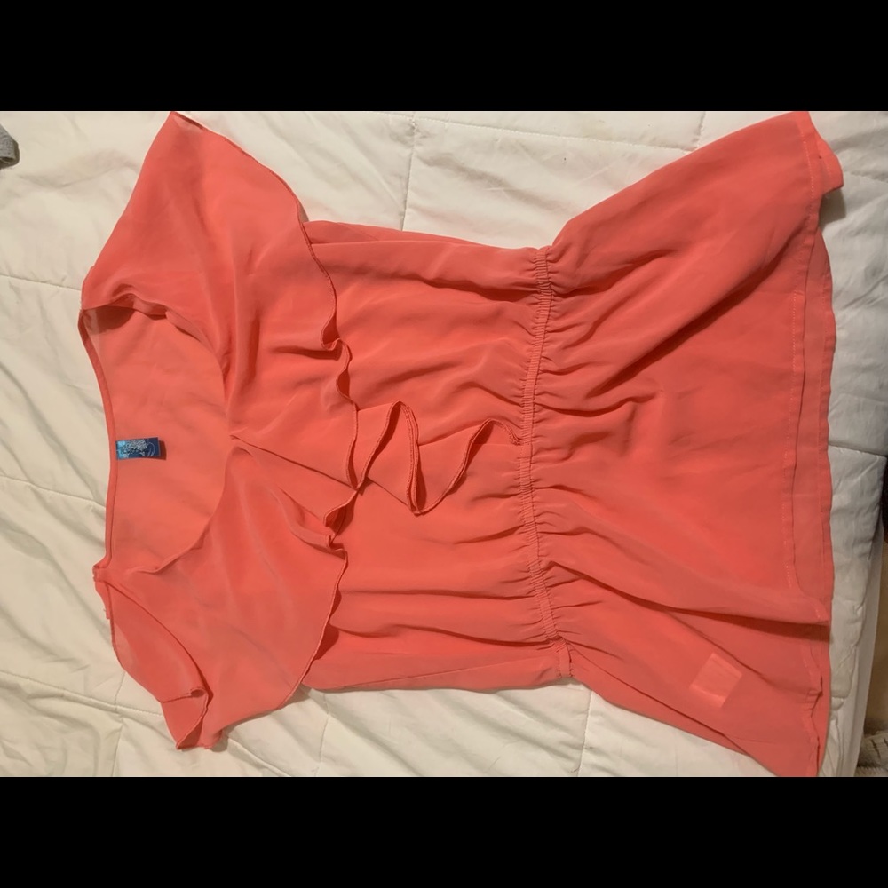 Coral blouse